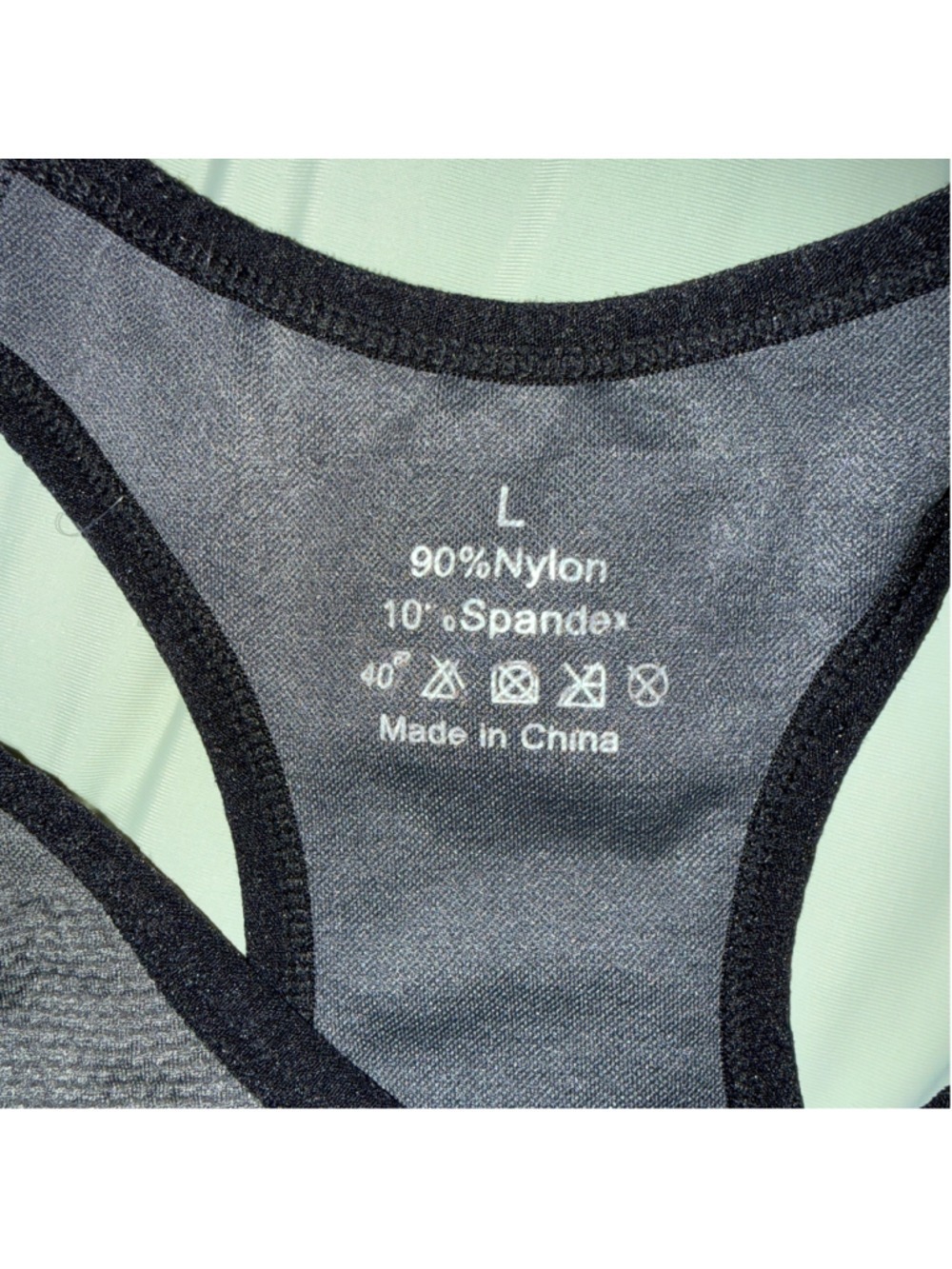 #0271 - Women's Unbranded Sports Bras L Black Gray - Picture 3 of 3